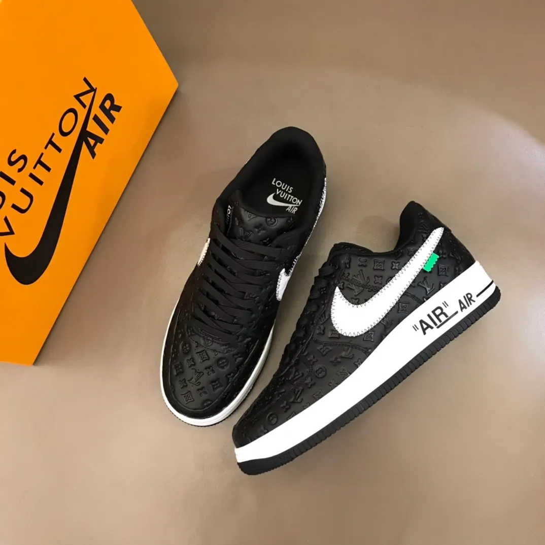 Men's shoes💰p440 "*oui* Vuitto*" x OFF-WHITE x Nike three-party collaboration! Trendy and cool men's casual sports shoes with unrivaled color matching. The design idea basically continues the style of THE TEN. The Swoosh line and tongue label have a very familiar visual effect and are both fashionable and trendy! A must-have for fashionistas! The effect on your feet is absolutely stunning! Size: 38-45